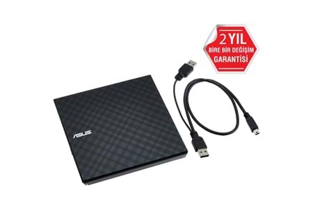 ASUS SDRW-08D2S-U Lite, Usb 2.0, External, Siyah, Slim, Optik Okuyucu/Yazıcı