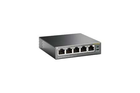 TP-LINK TL-SG1005P, 5 Port, GigaBit, 4 Port PoE 56W, Yönetilemez, Metal Kasa, Masaüstü Switch