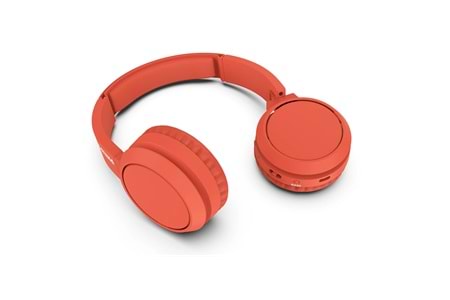 PHILIPS TAH4205RD/00, KIRMIZI, Bluetooth 5.0, Kablosuz, Bas Arttırma Düğmesi, Yastıklı Kafa Bandı, 29saat Oynatma Süresi, 10mt Algılama Mesafesi, Microfonlu Kulaklık