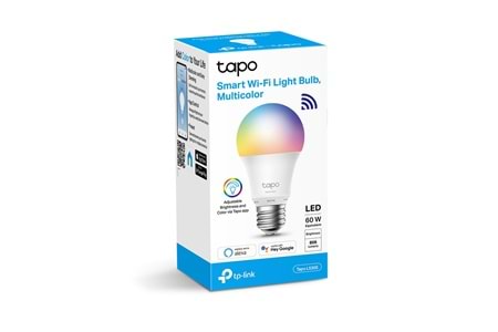 TP-LINK Tapo L530E, Wi-Fi, 60W, 806 Lümen, Çok Renkli, Akıllı Ampul