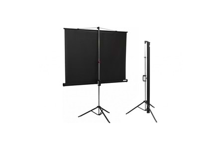 Codegen TX-20 TRIPOD PROJEKSİYON PERDESİ 200X200 (Arkası Siyah Fonlu - Taşınabilir Ayaklı Model)