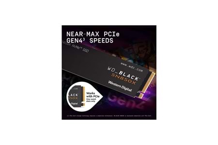 WD Black SN850X, WDS100T2X0E, 1TB, 7300/6300, Gen4, NVMe PCIe M.2 2280, SSD