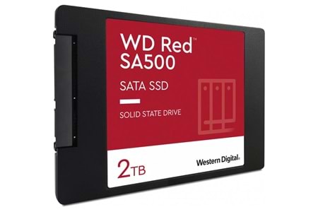WD Red SA500, WDS200T2R0A, 2TB, 560/530, SERVER ve NAS için Enterprise, 2,5" SATA, SSD