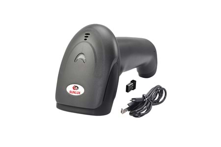 SUNLUX XL-9309B, EL Tipi, Laser, WiFi, Bluetooth, Kablosuz, 300Metre, 1D, Barkod Okuyucu