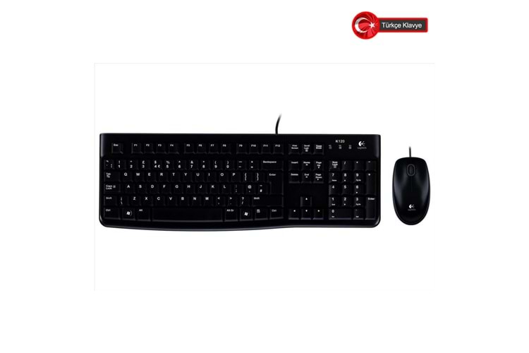 LOGITECH MK120, 920-002560, USB Kablolu, Türkçe Q, Klavye Mouse Set