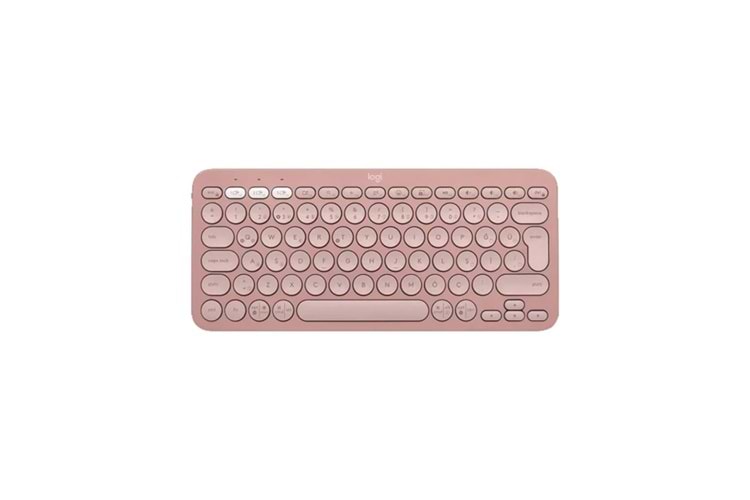 LOGITECH K380S, Pebble Keys 2, Rose, 920-011861, Bluetooth, Türkçe, Q, Multimedya, Mini Klavye