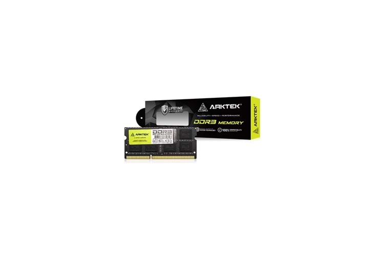 ARKTEK AKD3S8N1600, 8GB, DDR3, 1600Mhz, 16 Chip, 1,35V, CL11, Notebook, SODIMM RAM