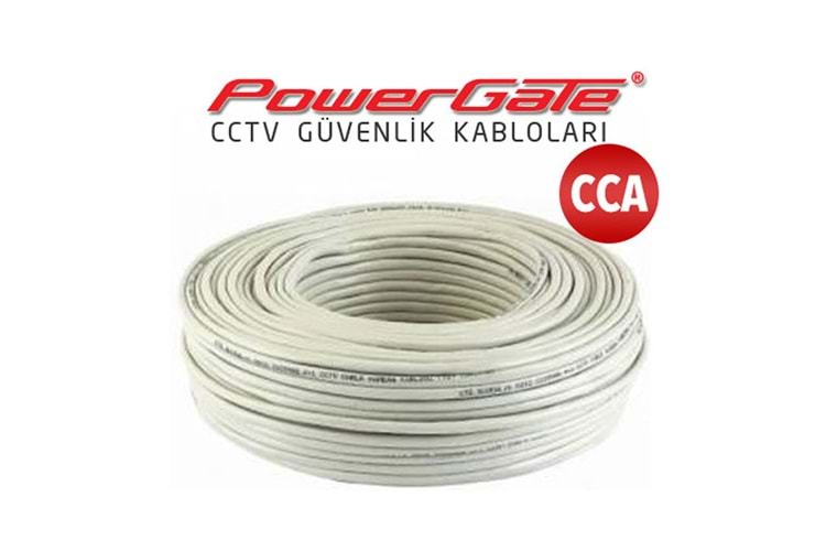 PowerGate CELL 100mt, 2+1 (2x0,22+0,25) CCA, CCTV Güvenlik Kablosu