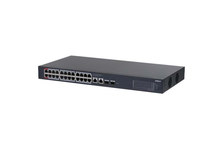 DAHUA CS4228-24GT-375, 24Port, Gigabit, PoE 375W, 2 Port Uplink, 2 Port SFP Gigabit Combo, Cloud Yönetilebilir, Switch