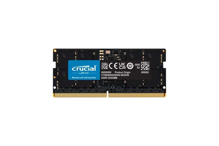 CRUCIAL CT16G52C42S5, 16Gb, 5200Mhz, DDR5 Notebook RAM, SODIMM CL42 1.1V (By Micron)