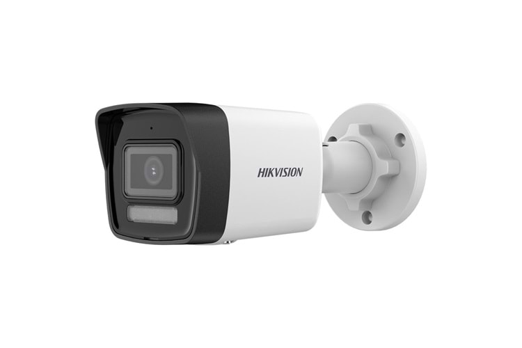 HIKVISION DS-2CD1043G2-LIUF 4Mpix, 2,8mm Lens, H265+, 30Mt Gece Görüşü, Hybrid Light, SD Kart,Dahili Mikrofon, PoE, Bullet IP Kamera