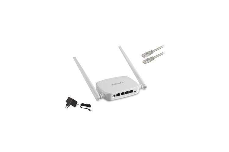 EVEREST EWR-301, 4Port, 300Mbps, 2.4Ghz Wifi, Masaüstü, Megabit, Repeater, Router, Access Point