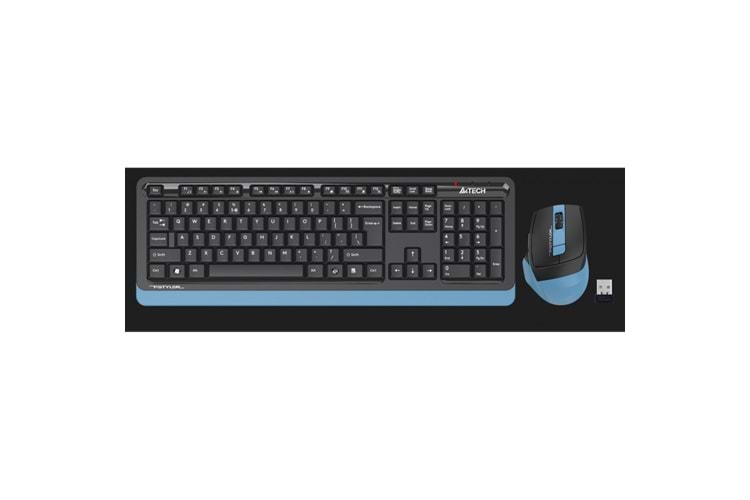 A4 TECH FG1035, Mavi, FSTYLER, Türkçe Q, Kablosuz, Klavye Mouse Set