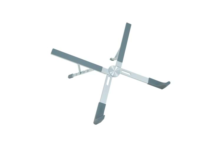 FRISBY FNC-5140ST, 10"-17.3" Taşınabilir, Katlanır, Notebook Standı, 5 Kademeli Ayarlanabilir Yükseklik, Alüminyum (Gümüş)