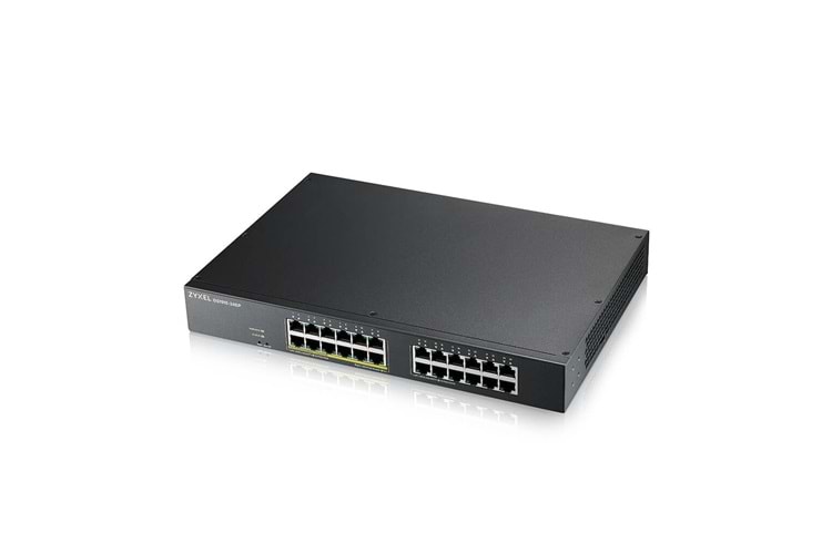 ZyXEL GS1915-24EP, 24 Port, GigaBit, 12 Port PoE, Yönetilebilir, Sessiz, Masaüstü Switch