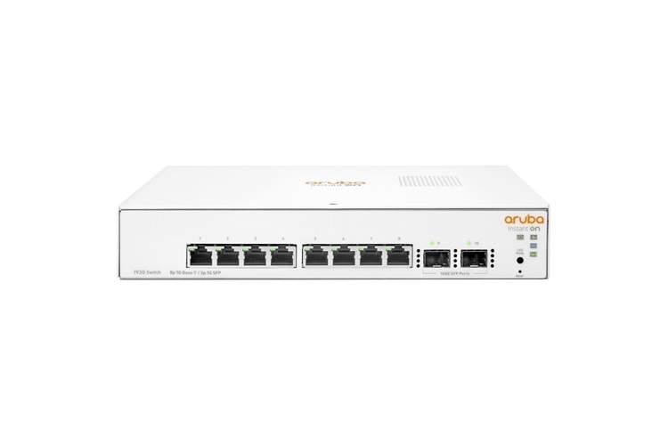 HP Aruba Instant On, JL680A, 1930-8G, 8Port, GigaBit, 2 Port Gigabit SFP, Yönetilebilir, Rack Mount Switch