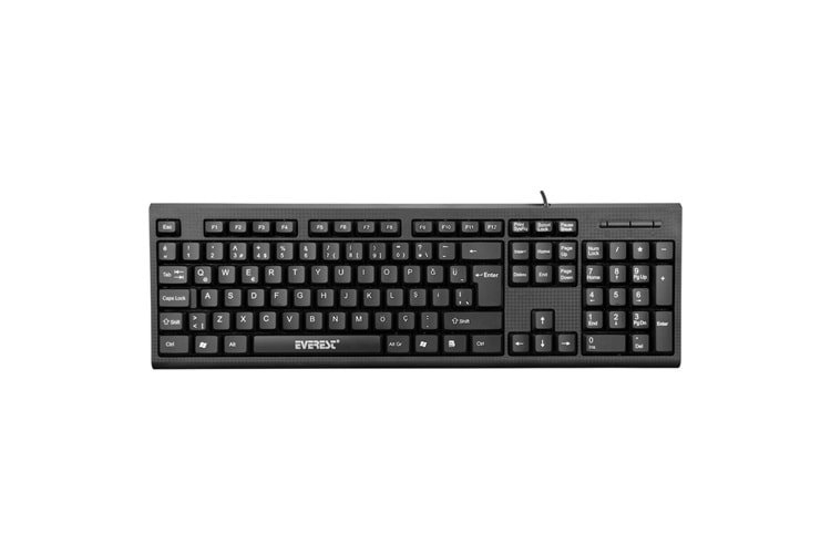 EVEREST KB-871U, USB Kablolu, Türkçe Q, Standart Klavye (Siyah)