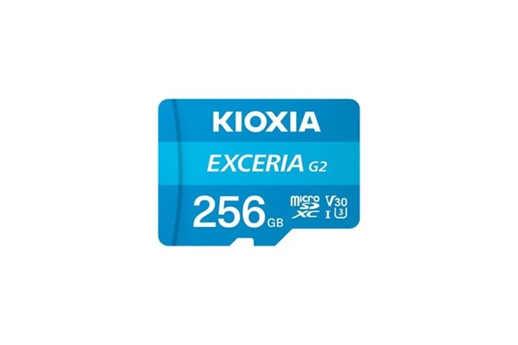 KIOXIA 256GB ExceriaG2, LMEX1L256GG2, U1 V30 4K, CL10, 100Mb/s, MicroSD Kart Bellek (SD Adaptörlü)