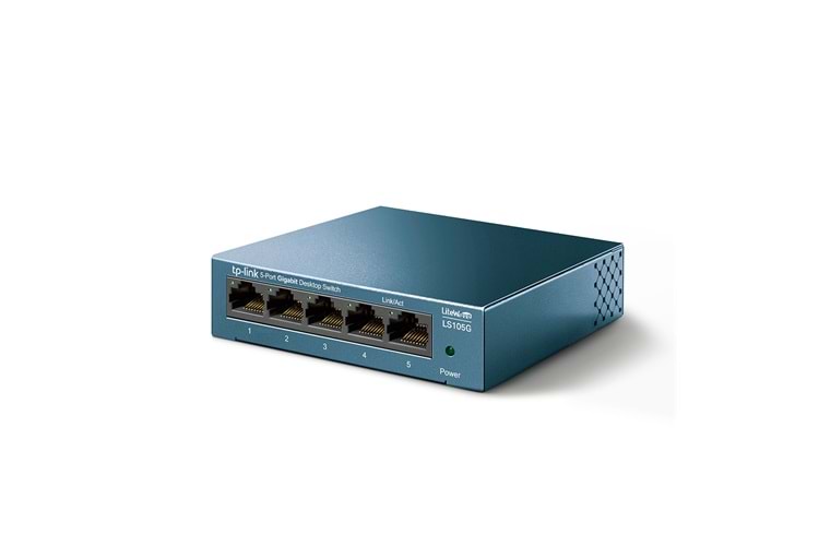 TP-LINK LS105G, Green Tech, 5 Port, GigaBit, Metal Kasa, Yönetilemez, Masaüstü Switch