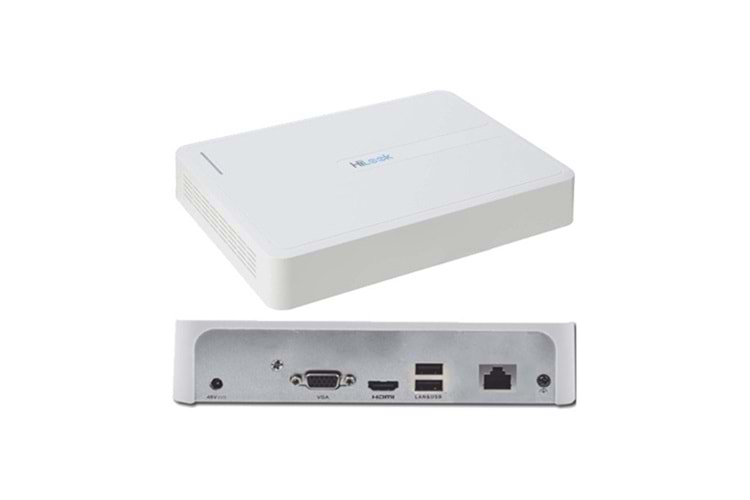HILOOK NVR-104H-D, 4Kanal, 4Mpix, H265+, 1 HDD Desteği, 1080P Kayıt, 60Mbps Bant Genişliği, NVR