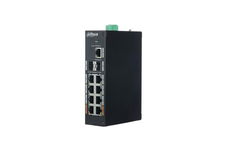 DAHUA PFS3211-8GT-120, 8 Port, Gigabit, PoE 120W, 1 Port GigaBit Uplink, 2 Port GigaBit SFP, Yönetilemez, Rack Mount Switch