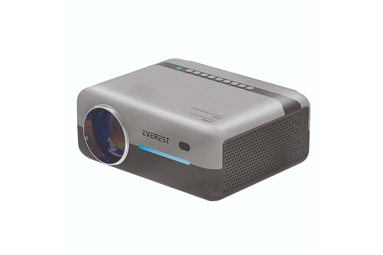 EVEREST PJ03, 300 LED Lümen, 1920X1080, 2xHDMI, 1xUSB, TF Soket, WiFi, Bluetooth, 30.000 Saat Led Ömrü, 3W Speaker, Android 9.0, FULL HD Projeksiyon Cihazı