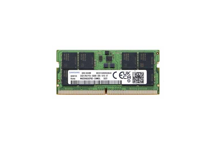 Samsung SAMSO5600/32, 32GB, DDR5, 5600MHz, CL46, 1.1V Notebook Ram (M425R4GA3BB0-CWW0L)