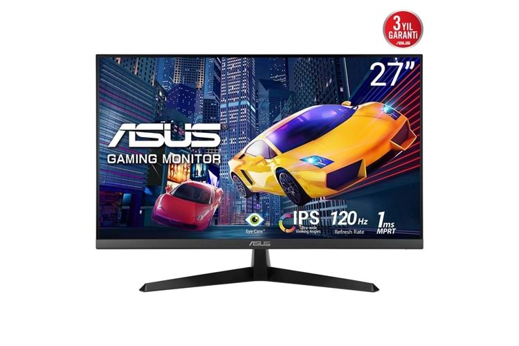 ASUS VY279HGR 27" 1ms, 120Hz, Full HD, HDMI, D-Sub, IPS LED, Anti Bakteriyel, Mavi Işık Filtresi, Eye Care, GAMING Monitör