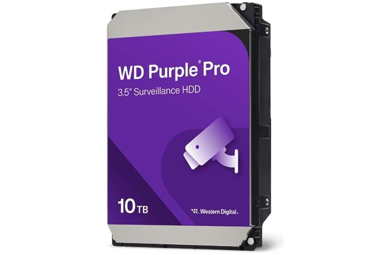 WD PURPLE WD102PURP 3,5" 10TB 256mb, 7200 Rpm, 7/24 Güvenlik HDD (Türkiye Distribütörü Garantili)