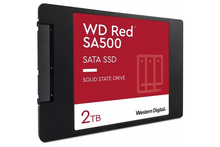 WD Red SA500, WDS200T2R0A, 2TB, 560/530, SERVER ve NAS için Enterprise, 2,5" SATA, SSD
