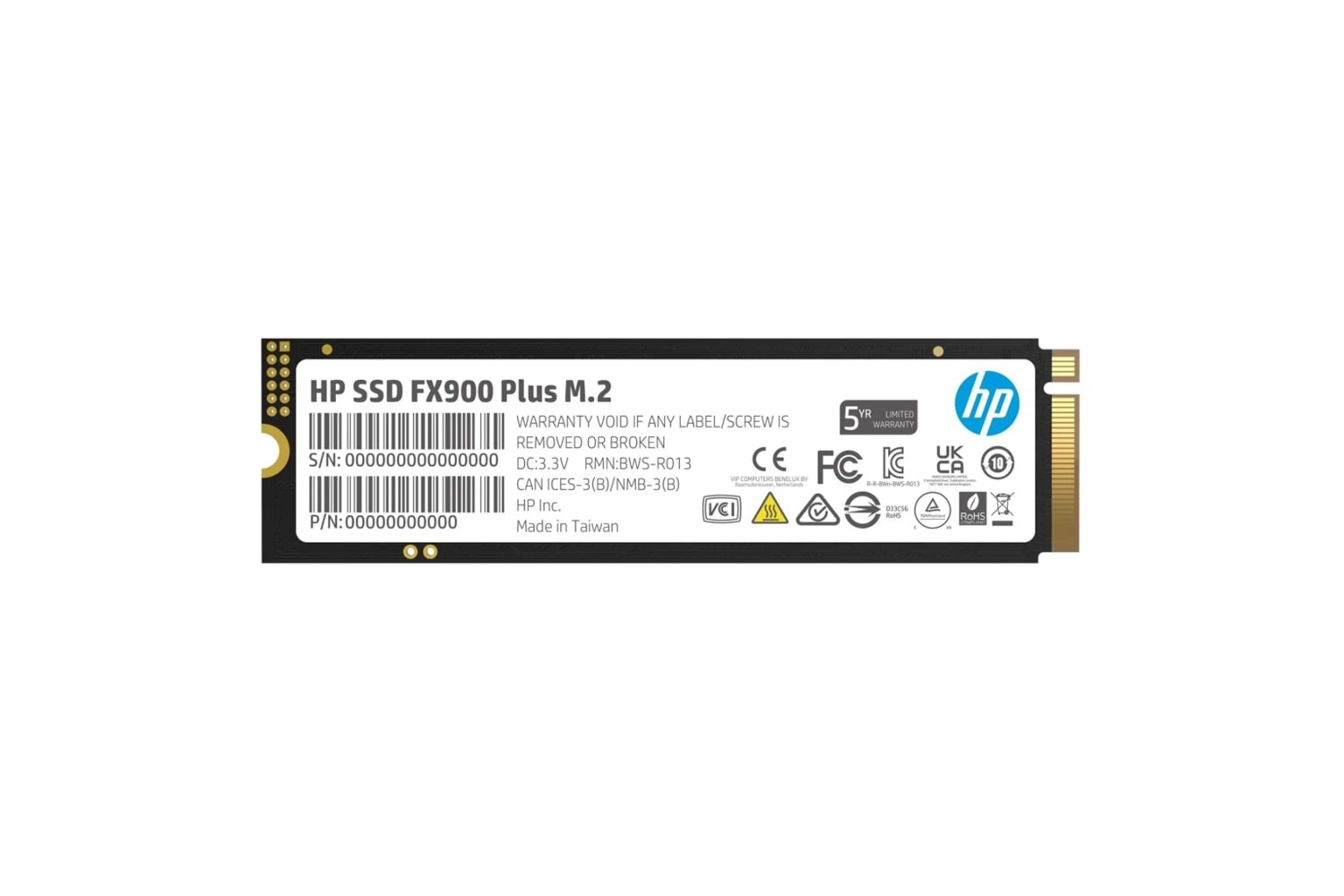 HP 7F619AA, FX900, 4TB, 7400-6500Mb/s, Gen4, NVMe PCIe M.2, 3D NAND, SSD