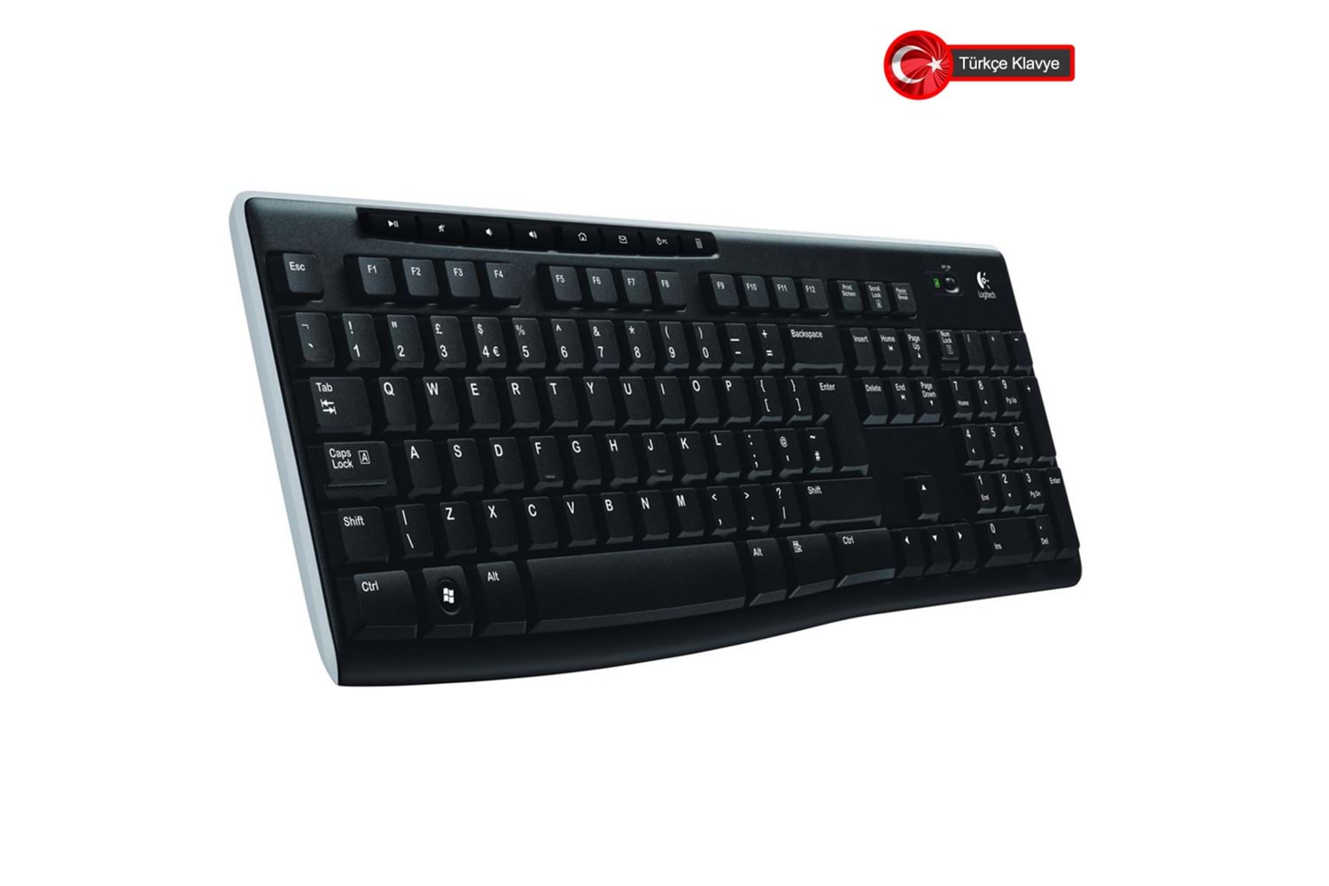 LOGITECH K270, Siyah, 920-003761, Kablosuz, Türkçe Q, Multimedya Klavye