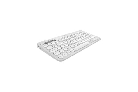 LOGITECH K380S, Pebble Keys 2, Beyaz, 920-011860, Bluetooth, Türkçe, Q, Multimedya, Mini Klavye