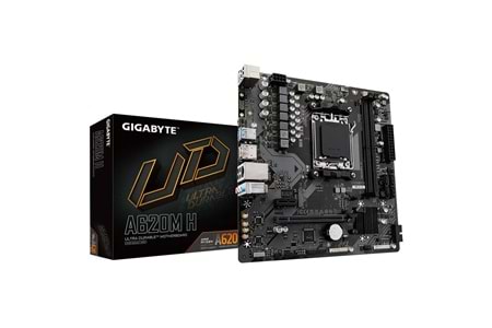 GIGABYTE A620M H, rev.1.2, 6400MHz, 2xDDR5, 1x M.2, HDMI, DP, AM5 Soket Anakart