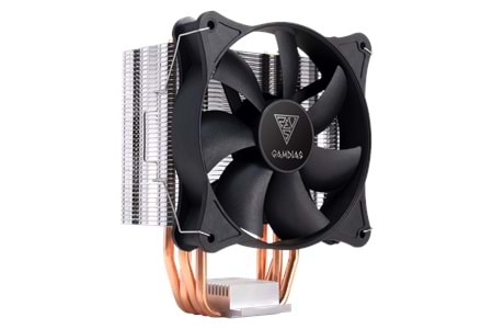 GAMDIAS BOREAS E1-410 MONO, 120mm, CPU Kule Tipi Hava Soğutma, Doğrudan Temas Teknolojisine Sahip 4 adet Gelişmiş Bakır Isı Borusu (AMD AM4 ve INTEL Tüm işlemciler ile uyumlu)