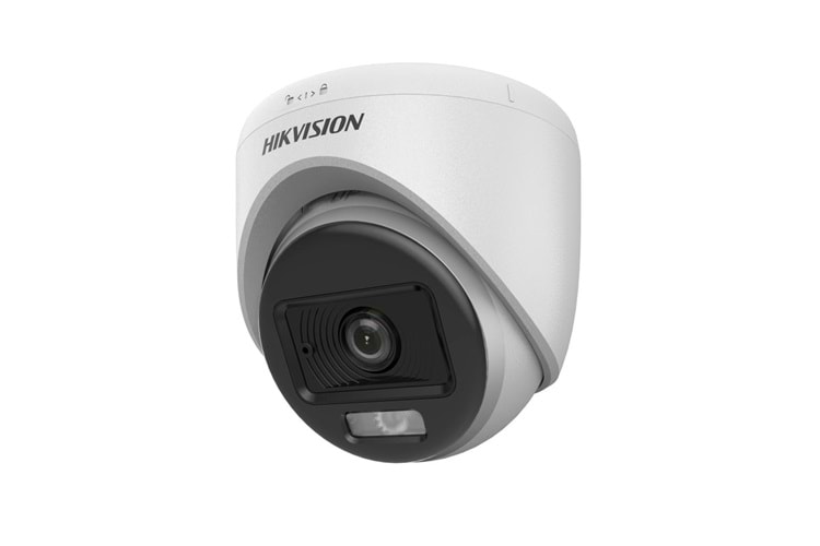 HIKVISION DS-2CE70DF0T-LPFS, 2Mpix, 2.8mm Lens, 20Mt Gece Görüşü, ColorVu, Dual-Light, Dahili Mikrofon, Dome Kamera
