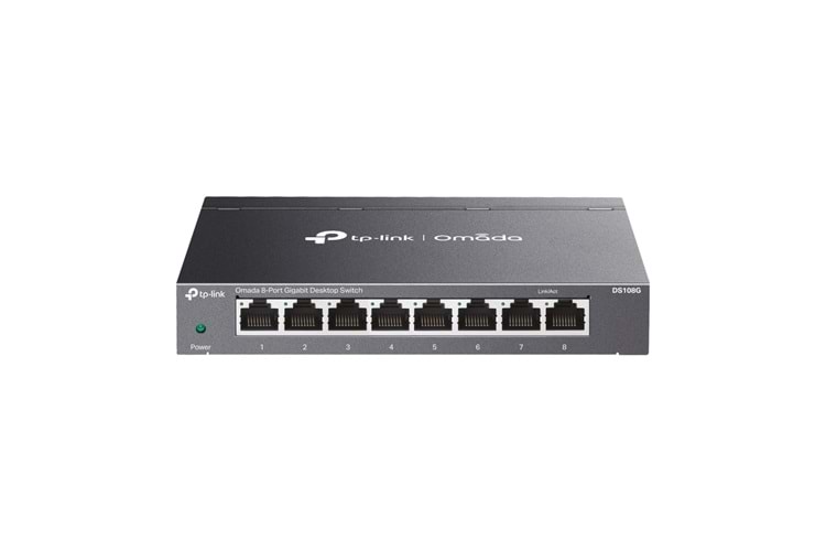 OMADA DS108G, 8 Port Gigabit, Yönetilemez, Masaüstü/Vesa Metal Kasa Sessiz Switch