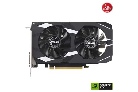 ASUS DUAL-RTX3050-O6G, 6GB, GDDR6, 96Bit, 1xHDMI, 1xDP, 1xDVI GAMING Ekran Kartı