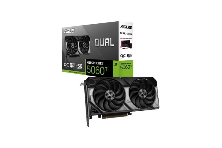 ASUS DUAL-RTX5060TI-O8G, 8Gb, 128Bit, GDDR7, 1xHDMI, 3xDP GAMING Ekran Kartı