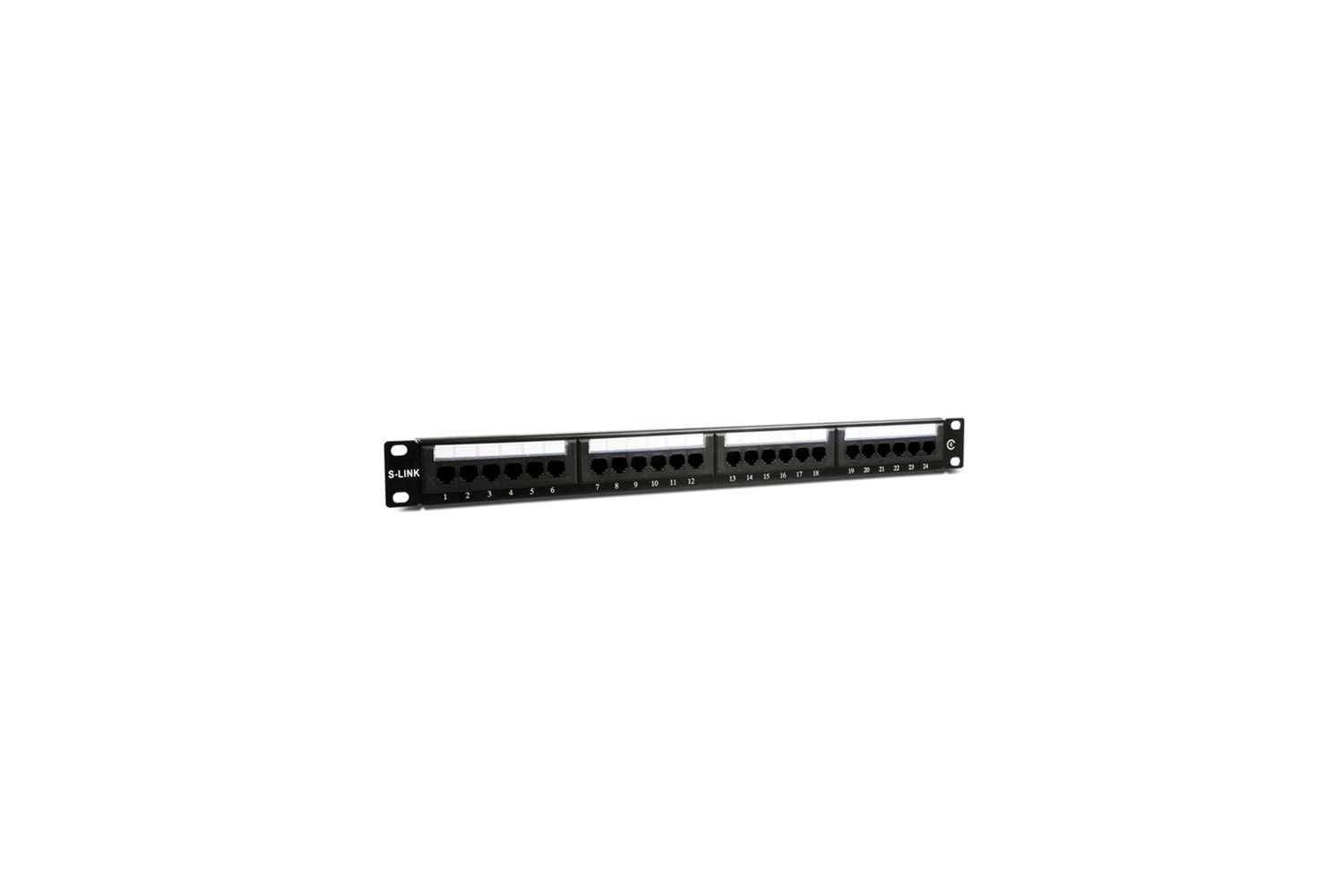 S-LINK SL-F624 Cat6 Patch Panel, 24-Port, UTP, 1U