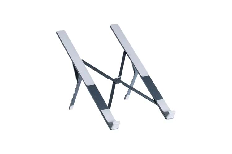 FRISBY FNC-5135ST, 10"-17.3" Taşınabilir, Katlanır, Notebook Standı, 5 Kademeli Ayarlanabilir Yükseklik, Alüminyum (Gri-Mavi)