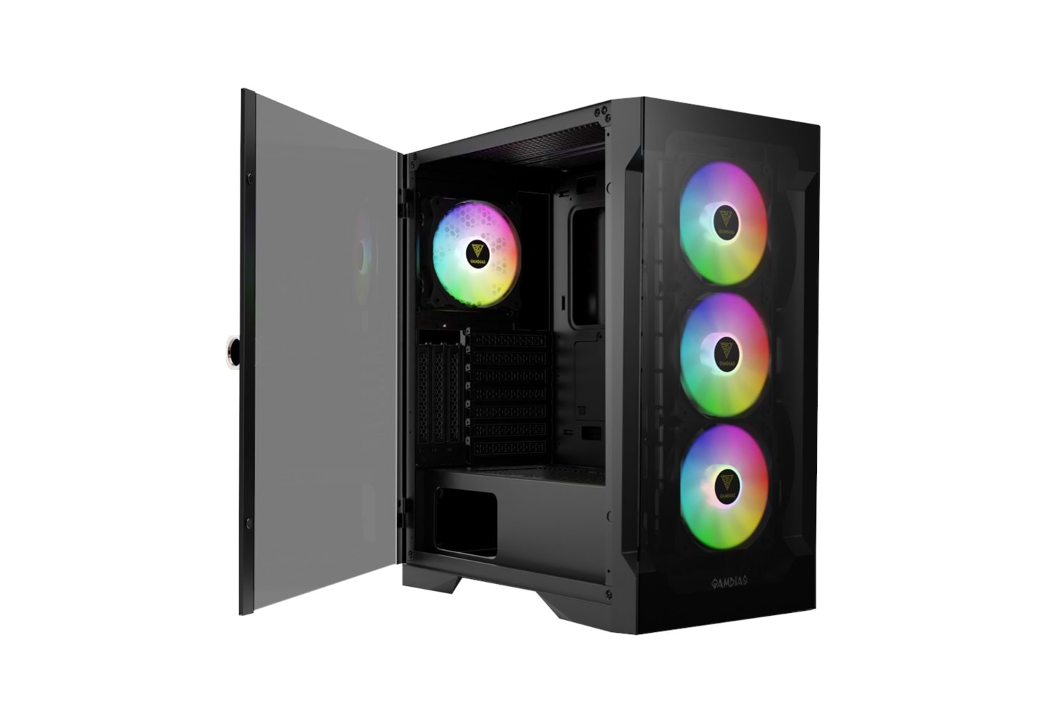 GAMDIAS TALOS E2 Elite, 850W, 80+ Bronze, Tempered Glass, ARGB, ATX GAMING KASA