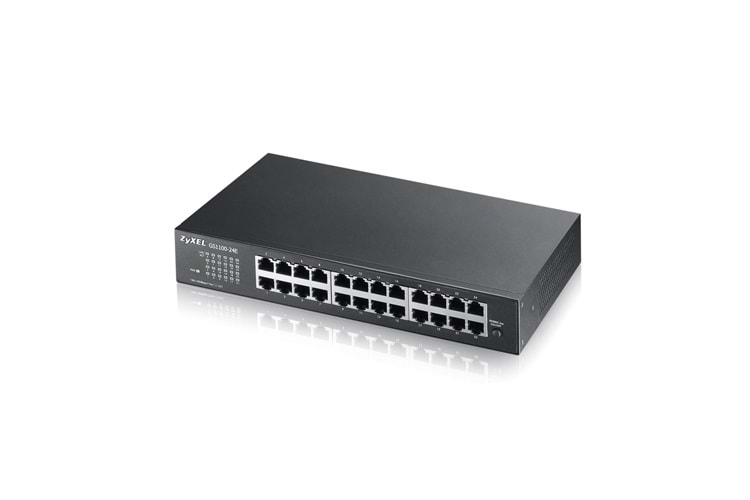 ZyXEL GS1100-24E V3, 24 Port, GigaBit, Yönetilemez, Sessiz, Rackmount Switch