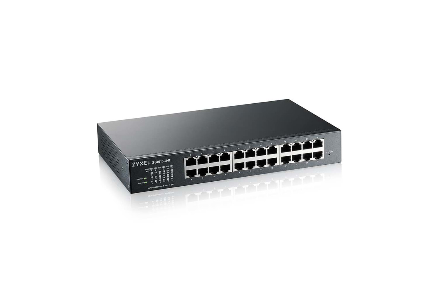 ZyXEL GS1915-24E, 24 Port, GigaBit, Yönetilebilir, Sessiz, Masaüstü Switch