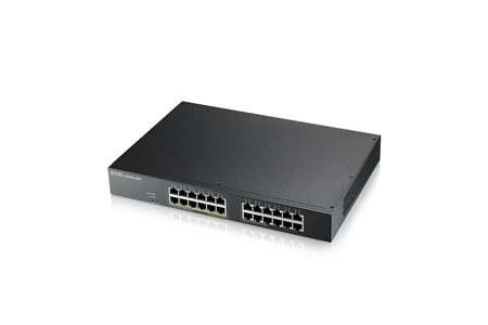 ZyXEL GS1915-24EP, 24 Port, GigaBit, 12 Port PoE, Yönetilebilir, Sessiz, Masaüstü Switch
