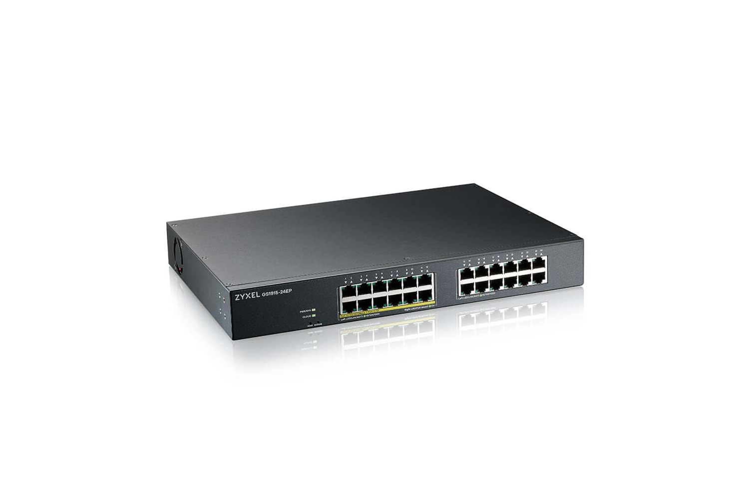 ZyXEL GS1915-24EP, 24 Port, GigaBit, 12 Port PoE, Yönetilebilir, Sessiz, Masaüstü Switch