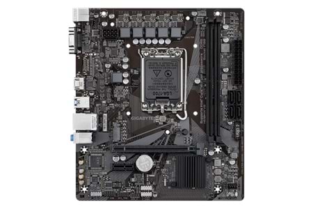 GIGABYTE H610M H V2, rev.1.0, 5600MHz, 2xDDR5, M.2, D-SUB, HDMI, 12-13.14.Nesil, LGA1700 Soket, Anakart