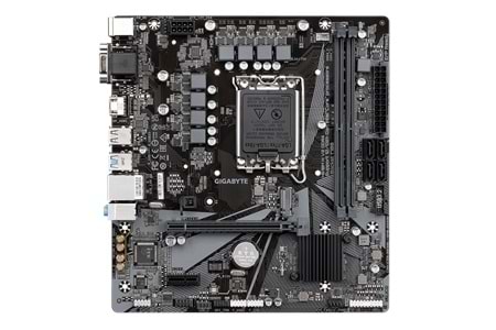 GIGABYTE H610M H V2 DDR4, rev1.0, 3200Mhz. 2xDDR4, M.2, D-SUB, HDMI, 12-13.14.Nesil, LGA1700 Soket, Anakart