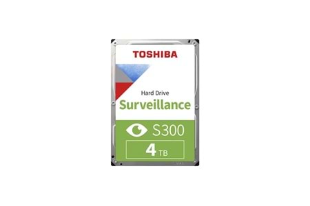 TOSHIBA S300, HDWT840UZSVA, 3.5", 4TB, 256Mb 5400 Rpm, 7/24 Güvenlik HDD