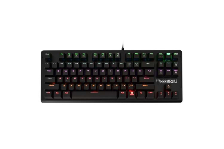 GAMDIAS HERMES-E2, USB Kablolu, İngilizce, Mekanik Switch, 7 Renk, Gaming Klavye